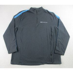 Thriv‎ Tasc Performance Shirt Mens XL Gray 1/4 Zip Long Sleeves Organic Cotton